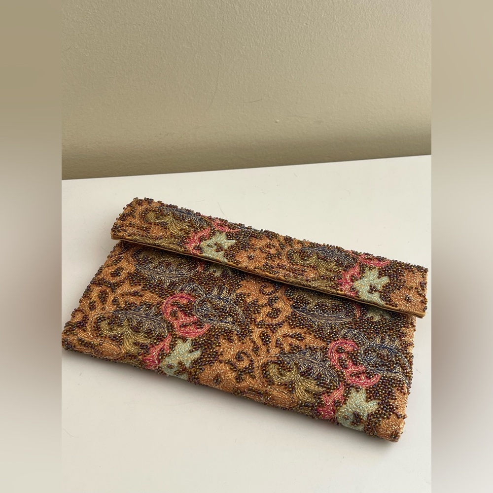 Vintage Chain Strap Clutch - beaded Multicolor by Franchi - Picture 4 of 7